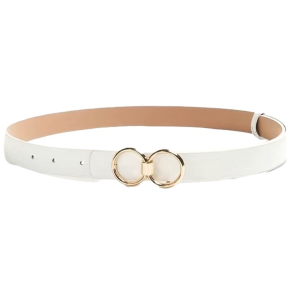 Boho Double Round Buckle PU Leather Waist Belt - Picture 8 of 10